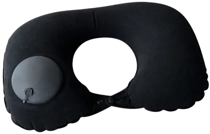 Подушка дорожная Poputchik надувная U-образная с насосом (960350-IS)