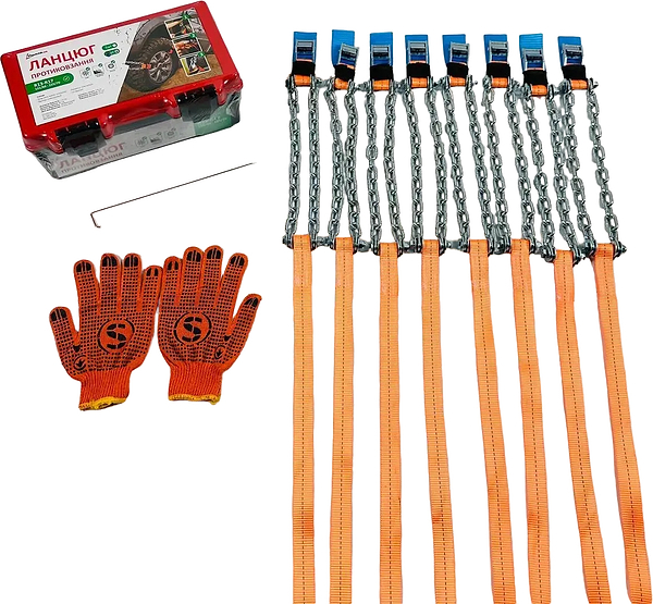 Фото - Цепь противобуксировочная Poputchik R13-R17 8 шт. (22-022-IS) Фото - Цепь противобуксировочная Poputchik R13-R17 8 шт. (22-022-IS)