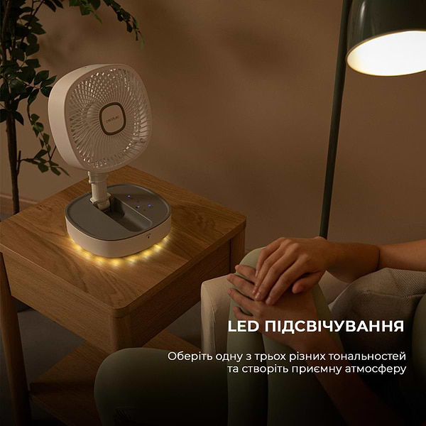 Фото - Вентилятор портативний Cecotec Telescopic fan EnergySilence 1000 FoldAir Portable (CCTC-08361)