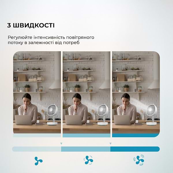 Фото - Вентилятор портативний Cecotec Telescopic fan EnergySilence 1000 FoldAir Portable (CCTC-08361)