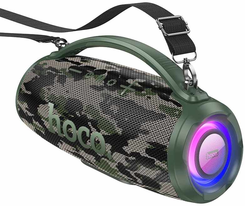 Портативная акустика HOCO HA4 Surge outdoor BT speaker camouflage green (6942007612272)
