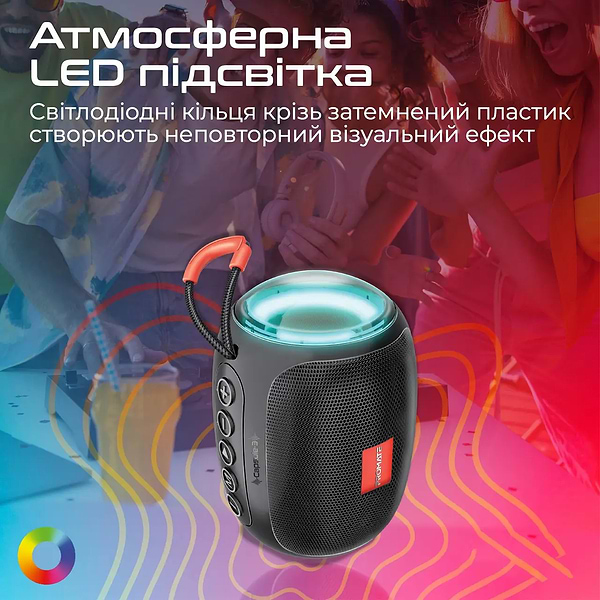 Фото - Портативна акустика Promate capsule-3.black