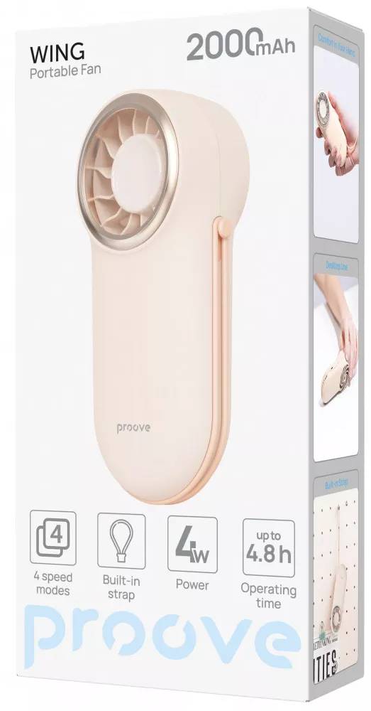Фото - Вентилятор портативний Proove Wing peach (PFWG04002007)