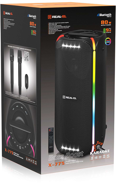 Фото - Акустическая система REAL-EL X-775 Black