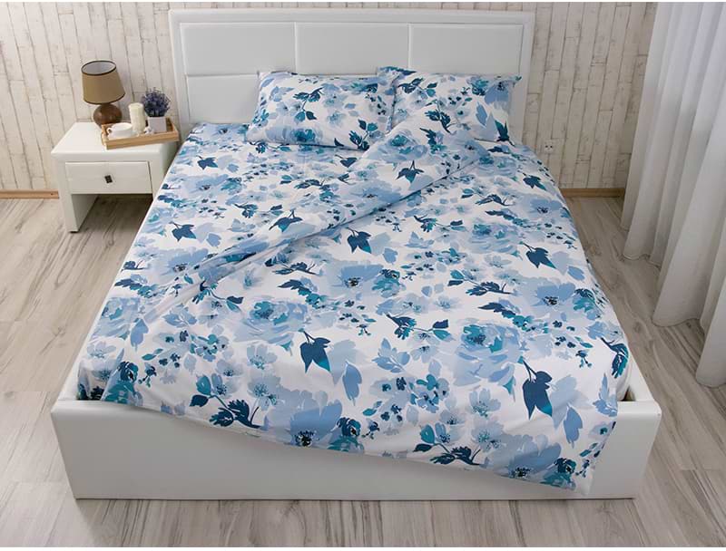 Комплект постельного белья Руно  200х220 Blue flowers бязь (655.114_Blue flowers) - Фото 1