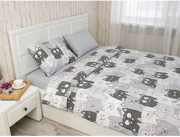 Фото - Комплект постільної білизни Руно бязь (677.114Б_Grey Cat)