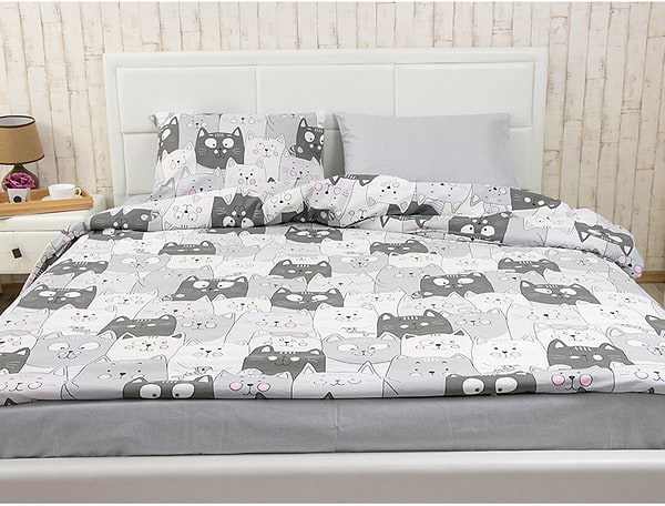 Фото - Комплект постільної білизни Руно бязь (677.114Б_Grey Cat)