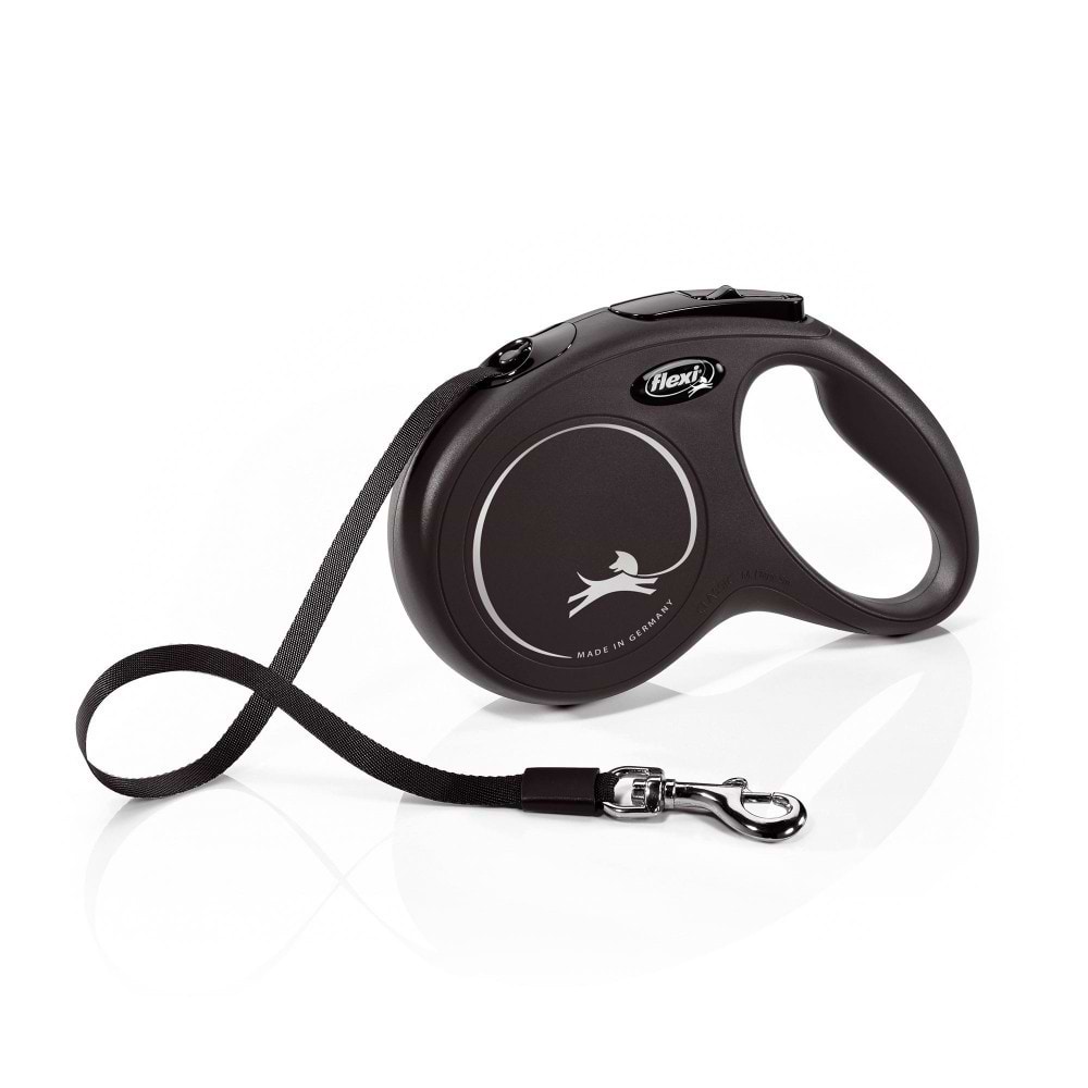 Повідець-рулетка для собак Flexi Classic М 5 м Чорний (4000498032220)