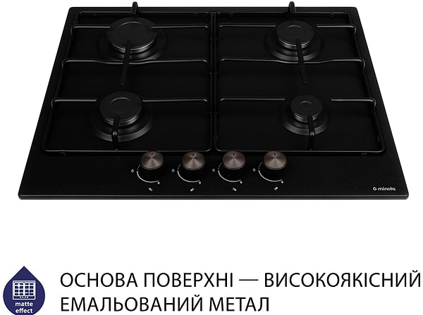Фото - Варильна поверхня газова Minola MGM 61404 BL