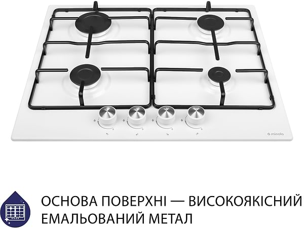 Фото - Варильна поверхня газова Minola MGM 61404 WH