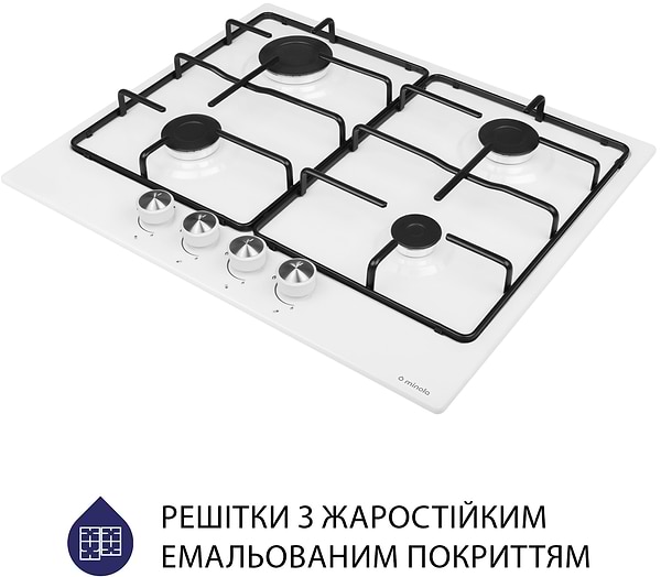 Фото - Варильна поверхня газова Minola MGM 61404 WH