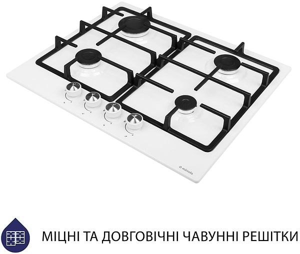 Фото - Варильна поверхня газова Minola MGM 614204 WH