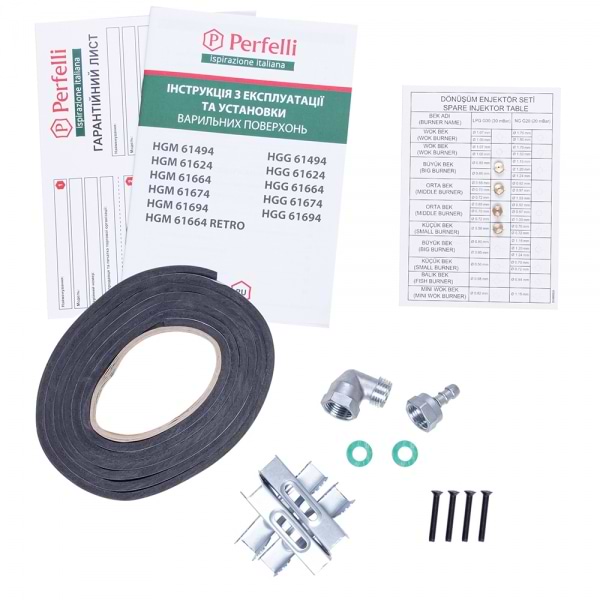 Фото - Варочная панель газовая Perfelli HGM 61494 BL