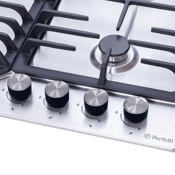 Фото - Варильна поверхня газова Perfelli DIAMOND M69C INOX