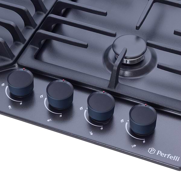 Фото - Варильна поверхня газова Perfelli DIAMOND M69C NERO