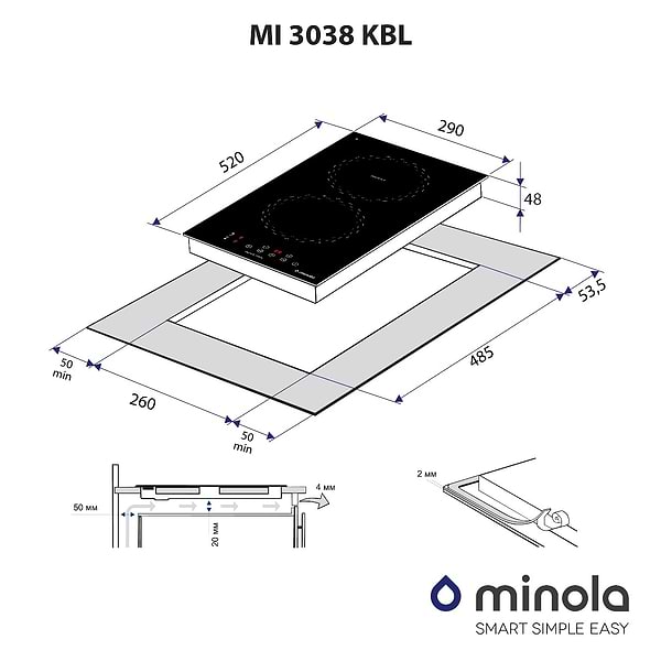 Фото - Варильна поверхня електрична Minola MI 3038 KBL