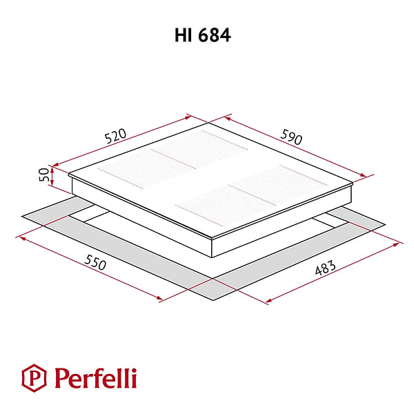 Фото - Варильна поверхня електрична Perfelli HI 684 BL