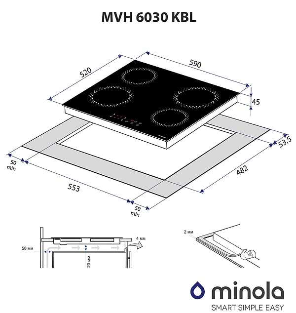 Фото - Варочная панель электрическая Minola MVH 6030 KBL
