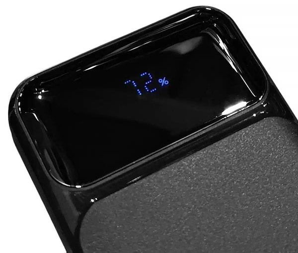 Фото - Батарея мобільна Grunhelm 20.000 mAh Black швидка зарядка 22.5W (GP-20BQC)