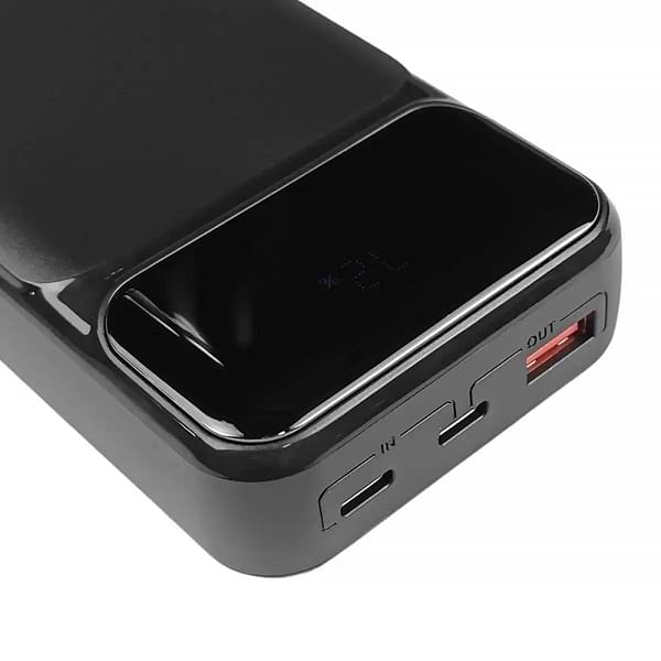 Фото - Батарея мобільна Grunhelm 20.000 mAh Black швидка зарядка 22.5W (GP-20BQC)