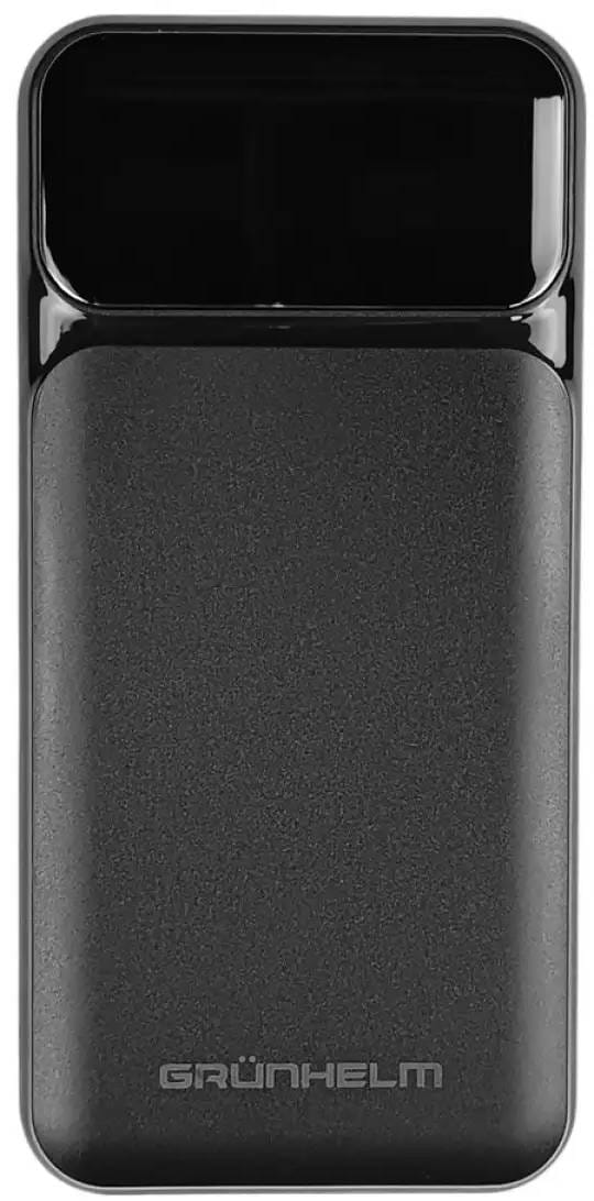 Батарея мобильная Grunhelm 20.000 mAh Black быстрая зарядка 22.5W (GP-20BQC) - Фото 1