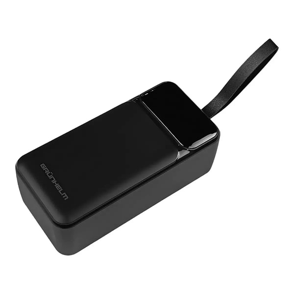 Фото - Батарея мобільна Grunhelm 40.000 mAh Black швидка зарядка 22.5W (GP-40BQC)