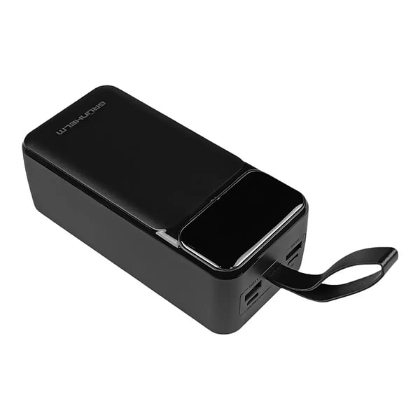 Фото - Батарея мобільна Grunhelm 40.000 mAh Black швидка зарядка 22.5W (GP-40BQC)