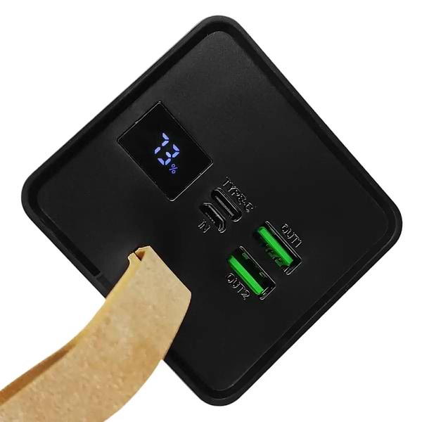 Фото - Батарея мобильная Grunhelm 50.000 mAh Black быстрая зарядка 22.5W (GP-50BQC)