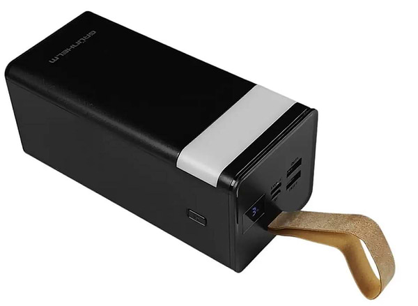 Фото - Батарея мобильная Grunhelm 50.000 mAh Black быстрая зарядка 22.5W (GP-50BQC)