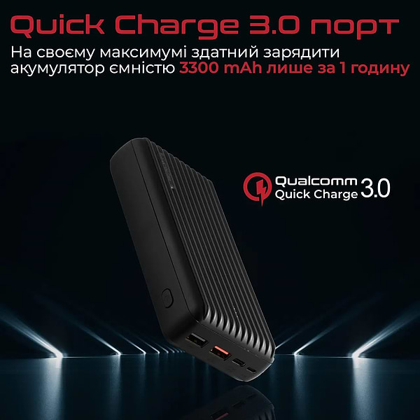 Фото - Батарея мобільна Promate Titan-30С 30000mAh Black