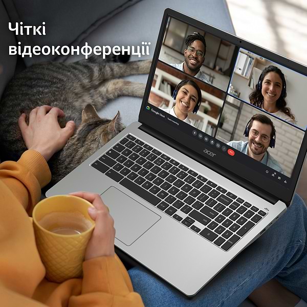 Фото - Ноутбук Acer Chromebook CB315-4HT (NX.KBAEU.001) Silver