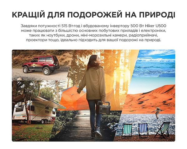 Фото - Зарядна станція універсальна POWERNESS Hiker U500