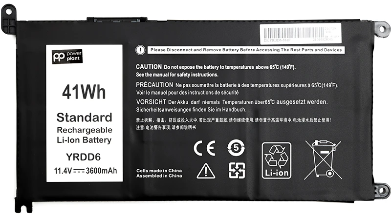 Акумулятор для ноутбука PowerPlant DELL Latitude 3310 (YRDD6) 11.4V 3600mAh (NB441563)