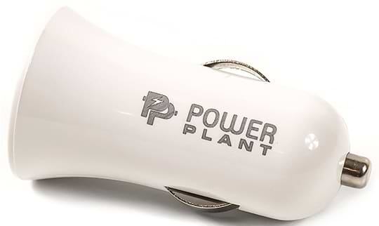 Фото - Автомобільний зарядний пристрій PowerPlant 2xUSB 3.1A White (DV00DV5036)