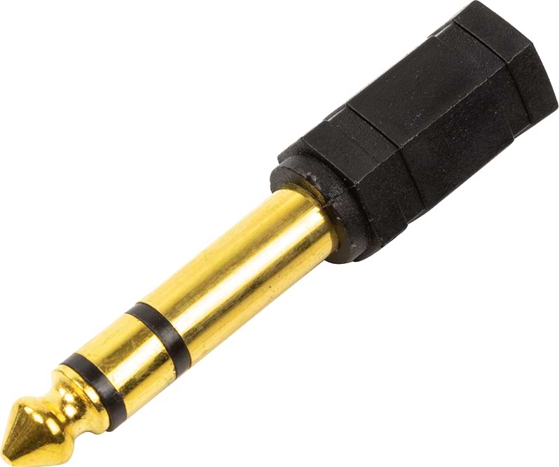 Переходник аудио PowerPlant 6.35 мм (M)-3.5 мм (F) (CA913114) - Фото 1