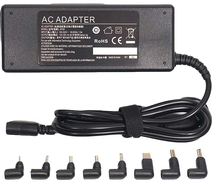 Зарядное устройство для ноутбука PowerPlant 90W Универсальный 15-20V 6A (NA700028) - Фото 1