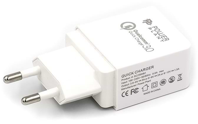 Мережевий зарядний пристрій PowerPlant GS-551 QC 3.0 1xUSB White (SC230082)