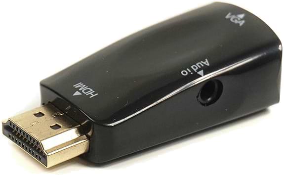 Фото - Перехідник PowerPlant HDMI-VGA 0.5m Black (CA910267)