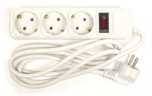 Сетевой фильтр PowerPlant JY-1054/3 (PPSA10M30S3) 3 розети 3 м White - Фото 1
