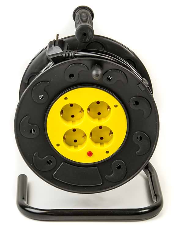 Подовжувач 220В PowerPlant JY-2000/40 (PPRA08M400S4) 4 розетки 40m Black - Фото 1