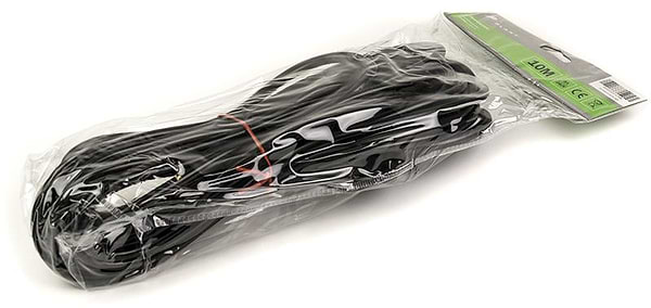 Фото - Подовжувач 220В PowerPlant JY-3021/10 (PPEA08M100S1) 1 розетка 10m Black