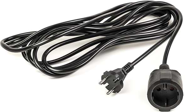 Фото - Подовжувач 220В PowerPlant JY-3021/5 (PPEA08M50S1) 1 розетка 5m Black