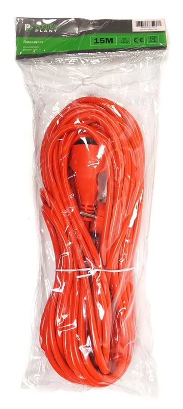 Фото - Удлинитель 220В PowerPlant JY-3024/15 (PPCA08M150S1) 1 розетка 15m Orange