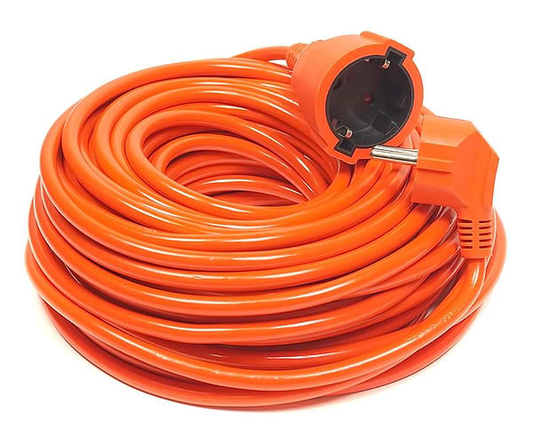 Фото - Удлинитель 220В PowerPlant JY-3024/25 (PPCA10M250S1) 1 розетка 25m Orange