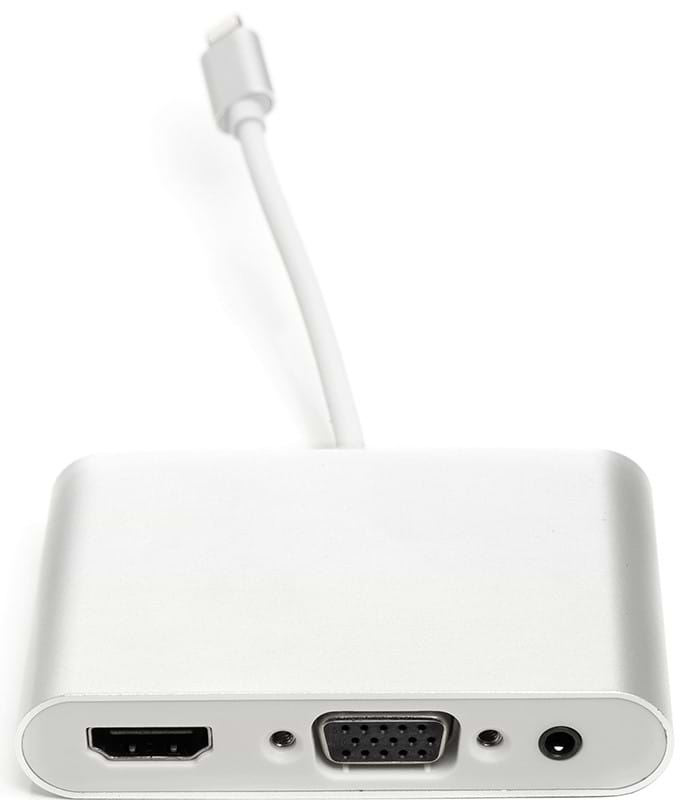 Перехідник HDMI PowerPlant Lightning (M) - HDMI, VGA, 3.5 мм (F) (CA911929) - Фото 1