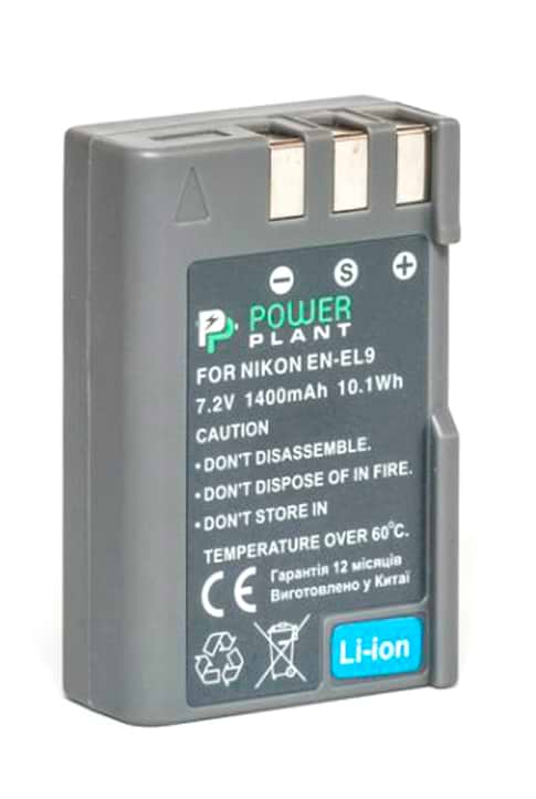 Фото - Акумулятор для фотокамери PowerPlant Nikon EN-EL9 1400mAh (DV00DV1173)