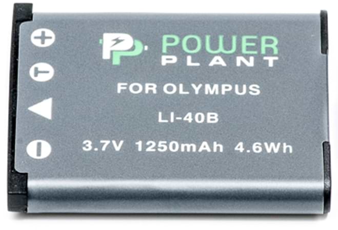 Акумулятор для фотокамери PowerPlant Olympus Li-40B, Li-42B, D-Li63, NP-45, NP-80, EN-EL10 1250mAh (DV00DV1090)