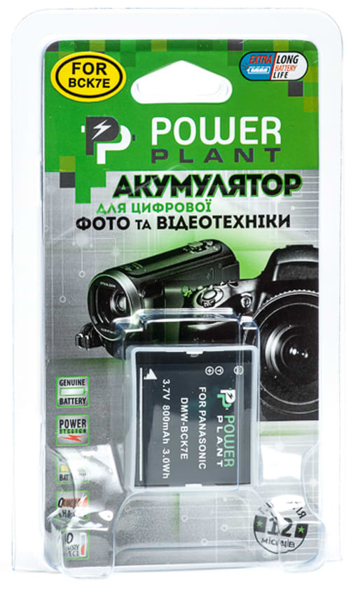 Фото - Акумулятор для фотокамери PowerPlant Panasonic DMW-BCK7E 800mAh (DV00DV1301)