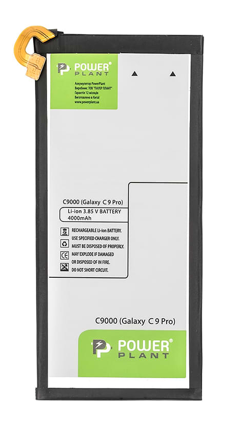 Акумулятор для мобільного телефону PowerPlant Samsung C9000 Galaxy C9 Pro (EB-BC900ABE) 4000mAh (SM170265)