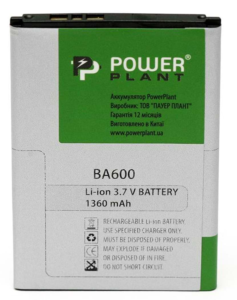 Акумулятор для мобільного телефону PowerPlant Sony Ericsson BA600 ST25i (DV00DV6126)